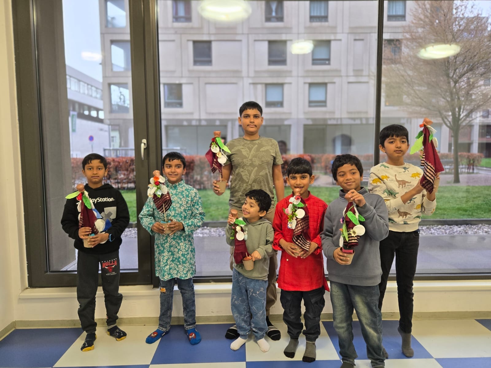 Kids with their Gudhis